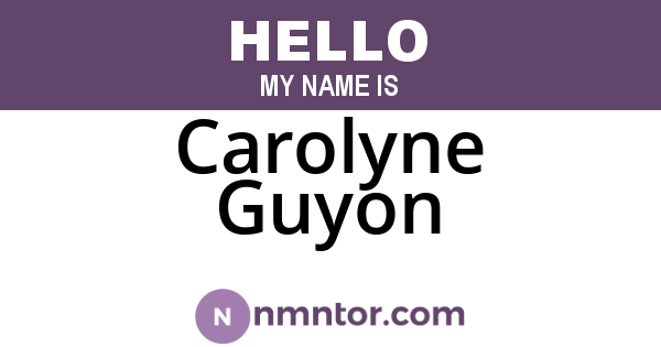 Carolyne Guyon