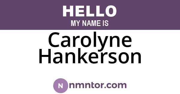 Carolyne Hankerson