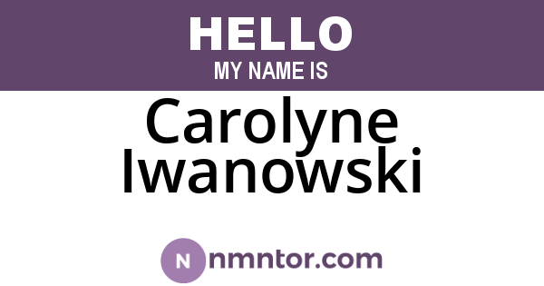 Carolyne Iwanowski