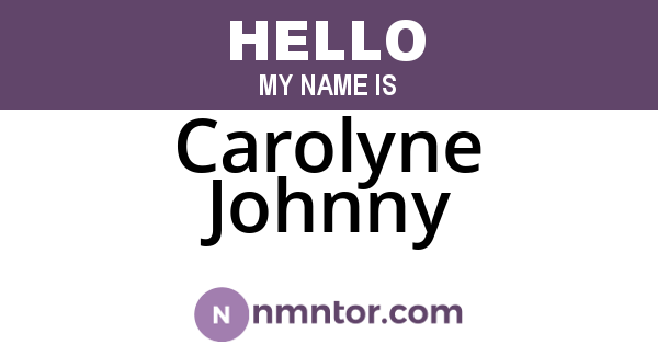 Carolyne Johnny