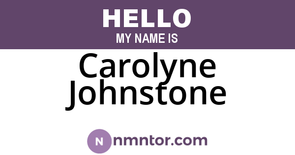 Carolyne Johnstone