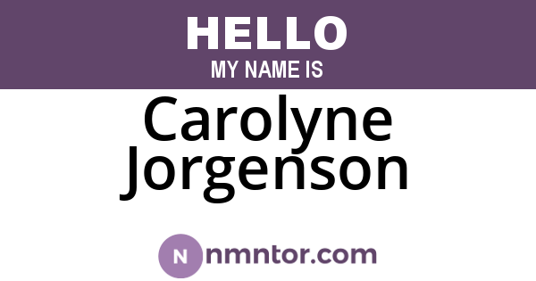 Carolyne Jorgenson