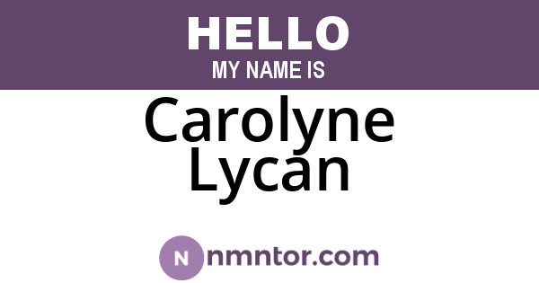 Carolyne Lycan