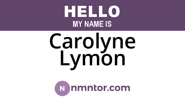 Carolyne Lymon