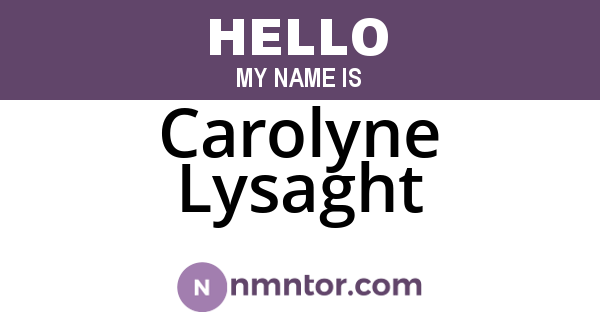 Carolyne Lysaght