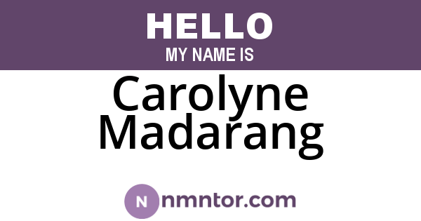 Carolyne Madarang