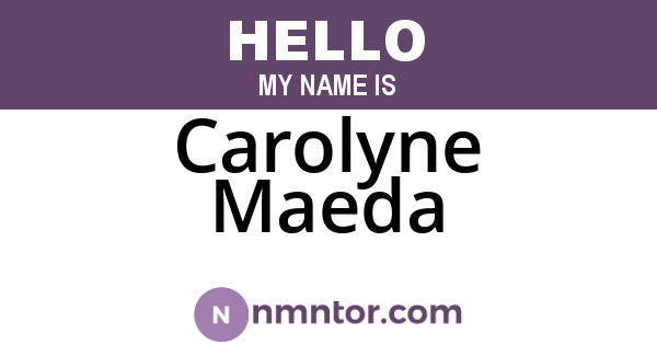 Carolyne Maeda