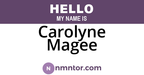 Carolyne Magee