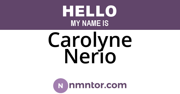 Carolyne Nerio