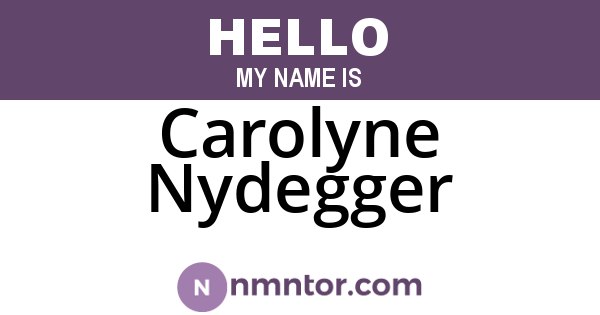 Carolyne Nydegger