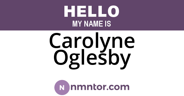 Carolyne Oglesby