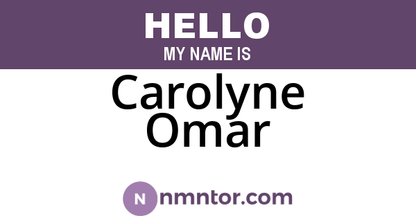 Carolyne Omar