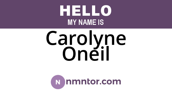 Carolyne Oneil