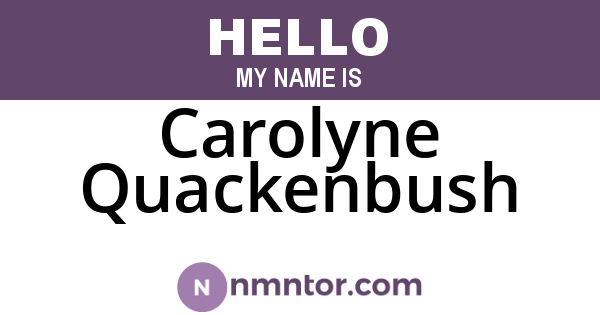 Carolyne Quackenbush