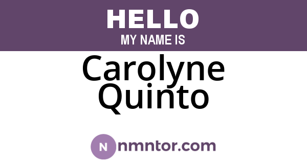 Carolyne Quinto