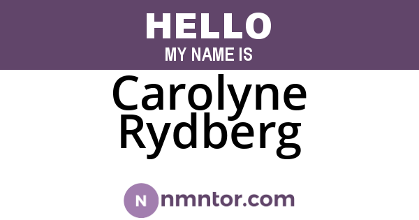 Carolyne Rydberg