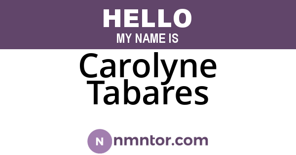 Carolyne Tabares