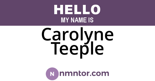 Carolyne Teeple
