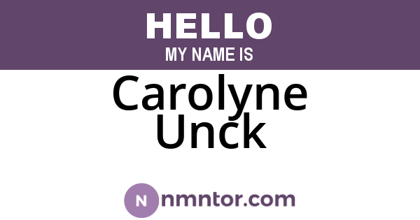 Carolyne Unck