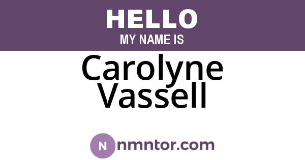 Carolyne Vassell
