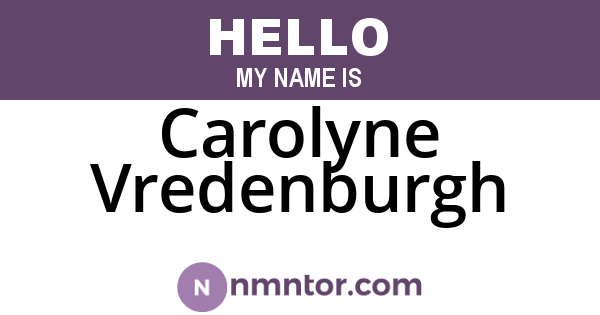 Carolyne Vredenburgh
