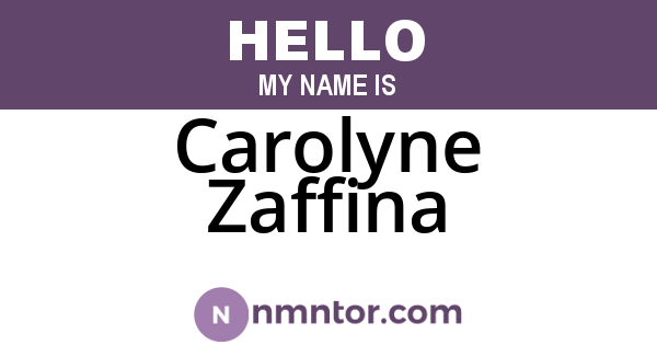 Carolyne Zaffina