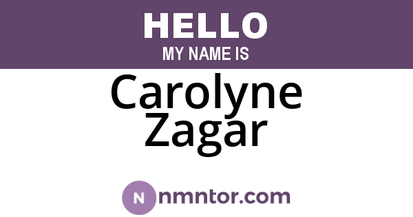 Carolyne Zagar