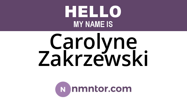 Carolyne Zakrzewski
