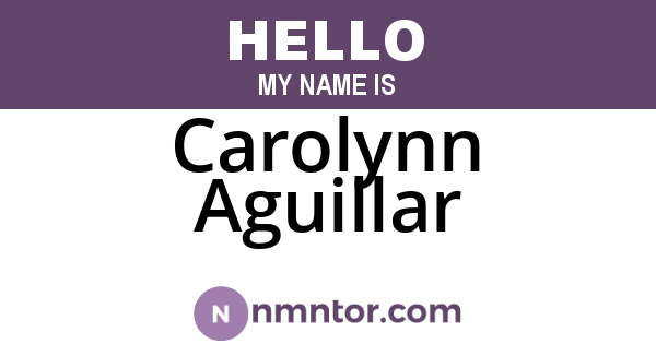 Carolynn Aguillar