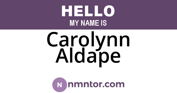 Carolynn Aldape