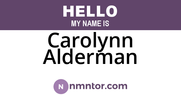 Carolynn Alderman