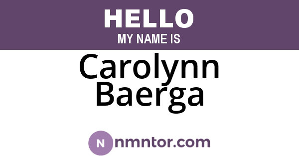 Carolynn Baerga