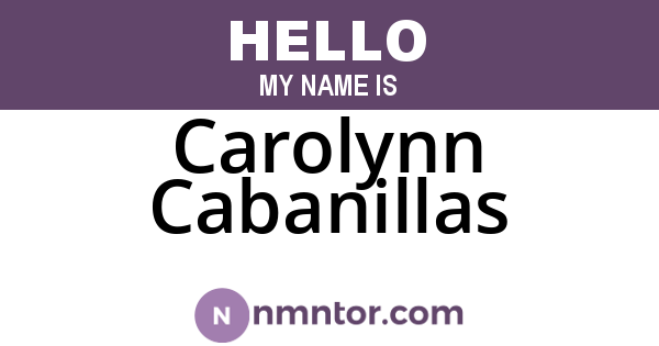 Carolynn Cabanillas