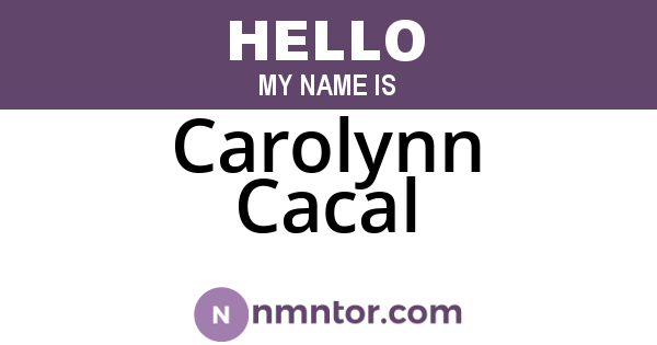 Carolynn Cacal