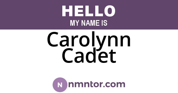 Carolynn Cadet