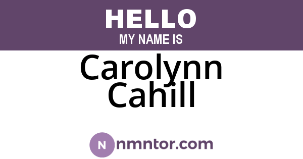 Carolynn Cahill