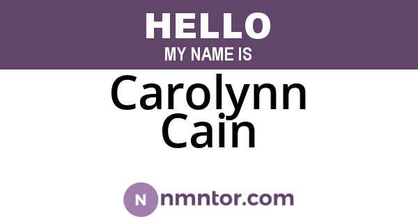 Carolynn Cain