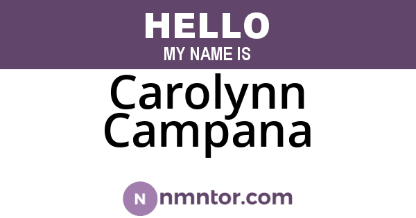 Carolynn Campana