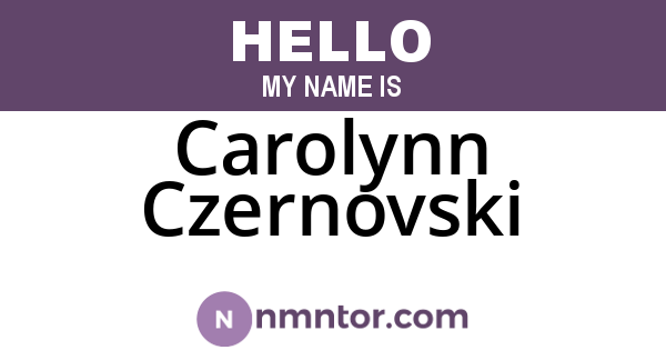 Carolynn Czernovski