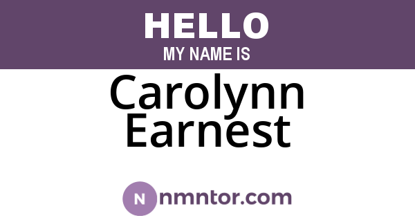 Carolynn Earnest