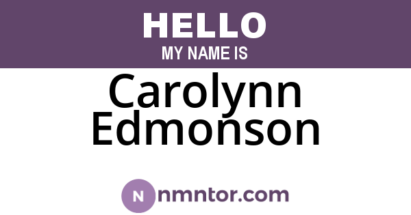 Carolynn Edmonson