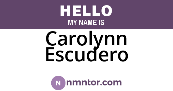 Carolynn Escudero