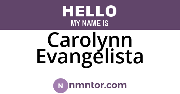 Carolynn Evangelista