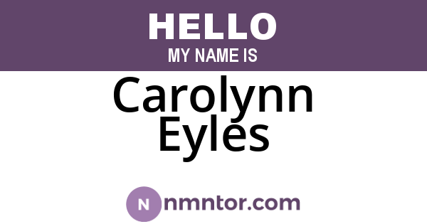 Carolynn Eyles