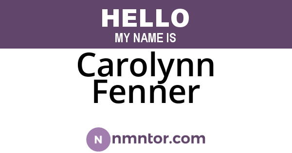Carolynn Fenner