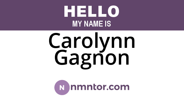 Carolynn Gagnon