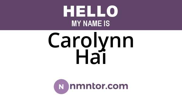 Carolynn Hai