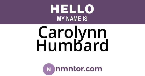 Carolynn Humbard