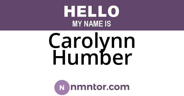 Carolynn Humber