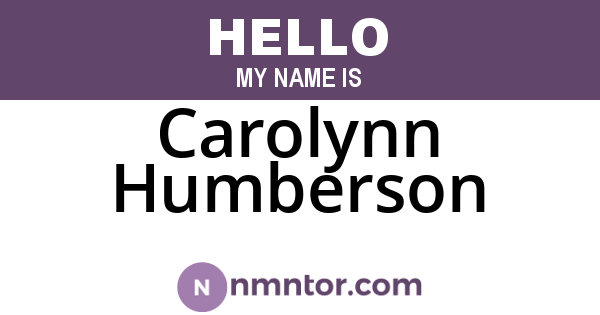Carolynn Humberson